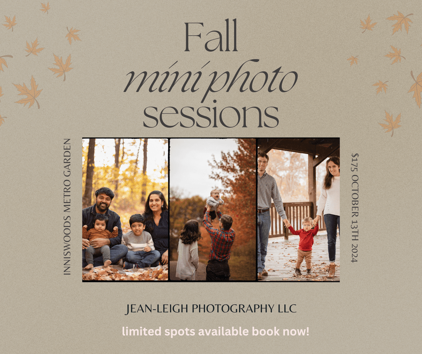 Fall Mini Sessions 2024 - A Quick, Fun and Affordable Photoshoot Experience