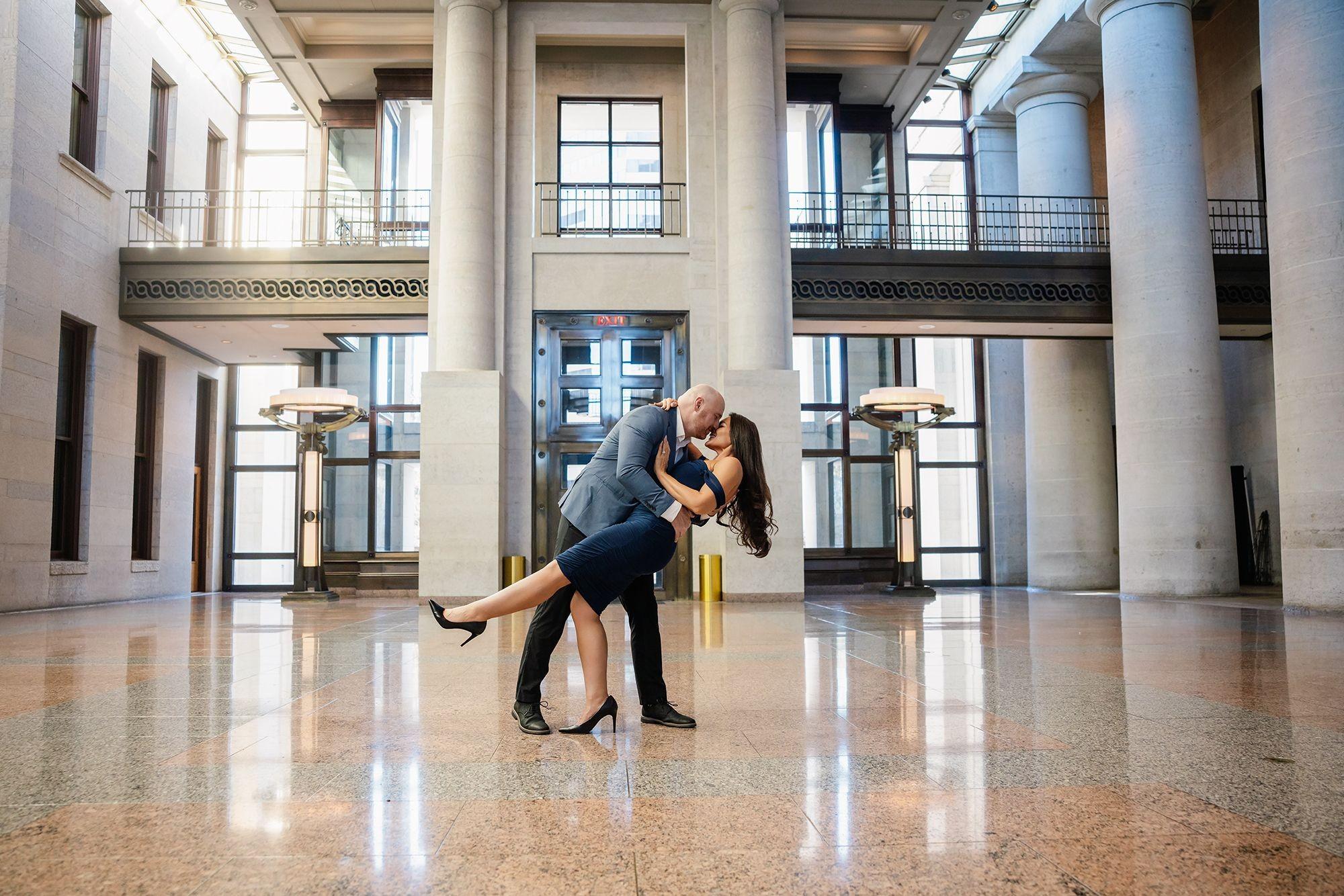 Engagement Session at the Ohio State House | Jean Leigh Photography